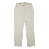 TREVOLUTION Womens Regular Beige Polyester Blend Zip Trousers W30 L31 Casual