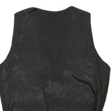 Womens Blue & White Pattern Button Cotton Blend Jacket M Stylish Casual Vest