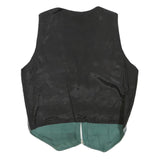 Womens Blue & White Pattern Button Cotton Blend Jacket M Stylish Casual Vest