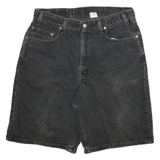 LEVI'S Mens Black Denim Classic Fit Shorts XL W32 Casual Cotton