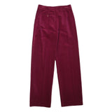 RO-COUPE Womens Cotton Blend Burgundy Relaxed Straight Trousers W26 L30 Stylish