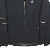 ADIDAS Womens Black ClimaProof Jacket UK 14 Polyester Blend Zip Athletic