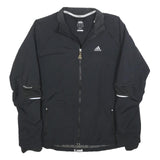 ADIDAS Womens Black ClimaProof Jacket UK 14 Polyester Blend Zip Athletic