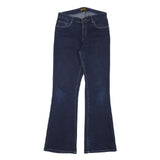 LEE Womens Blue Regular Flared Denim Woven Jeans W28 L29 Classic Zip Cotton