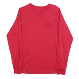VANS Mens Red Graphic Long Sleeve Crew Neck T-Shirt S Cotton Blend