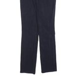 TOMMY HILFIGER Womens Slim Navy Blue Cotton Blend Zip Trousers W30 L30