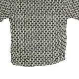 PIERRE CARDIN Mens Black & Beige Rayon Printed Shirt L Relaxed Fit