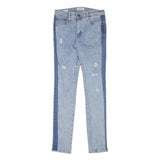 JACK AND JONES Mens Slim Light Blue Denim Stone Wash W28 L31 Contrast Side Panel