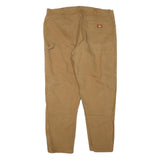 DICKIES Mens Beige Regular Straight Denim Light W42 L32 Workwear Zip Fly