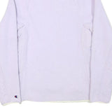 CHAMPION Womens Lilac Cream Zip Jacket S Polyester Blend Fleece Stylish