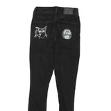 LEVI'S 721 Womens Black Slim Skinny Denim Jeans W22 L25 Distressed Ripped