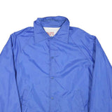 ATHLETIC WORKS Mens Blue Nylon Button Jacket L Casual Lightweight Shell