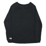 NIKE Mens Black Cotton Blend Crew Neck Sweatshirt XS Logo Printed