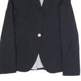 ZARA WOMAN Womens Black Jacket S Polyester Blend Button Plain Tailored Blazer