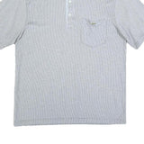 LACOSTE Mens Grey & White Short Sleeve Plain M Polo Shirt Cotton Blend Casual