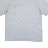 LACOSTE Mens Grey & White Short Sleeve Plain M Polo Shirt Cotton Blend Casual