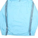 ADIDAS Mens Blue Outdoor Jacket M Polyester Zip Hooded Sportswear Light