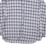 LEE Mens Blue & Pink Check Shirt XL Cotton Blend Casual Long Sleeve