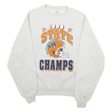 JERZEES Mens White 1996 State Champs Football Crew Neck XL Cotton Blend Pullover