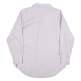 RALPH LAUREN Mens White & Pink Stripe Shirt L Classic Fit Cotton Long Sleeve