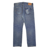 LEVI'S 501 Mens Jeans Blue Regular Straight Denim Medium W35 L32 Classic Button
