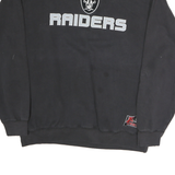 NFL Mens Black Raiders Crew Neck M Cotton Pullover Sweatshirt Football