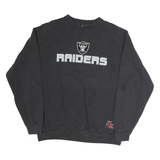 NFL Mens Black Raiders Crew Neck M Cotton Pullover Sweatshirt Football