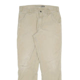 CARHARTT Mens Cotton Blend Beige Relaxed Straight Trousers W32 L31 Workwear Zip
