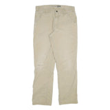 CARHARTT Mens Cotton Blend Beige Relaxed Straight Trousers W32 L31 Workwear Zip