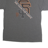 MAJESTIC Mens Grey San Francisco Giants Graphic T-Shirt L Short Sleeve Crew Neck