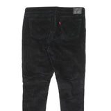 LEVI'S Womens Cotton Blend Black Slim Skinny Trousers W32 L28 Zip Closure