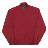 KINGFIELD Mens Red Jacket L Polyester Plain Zip Bomber Casual Outerwear