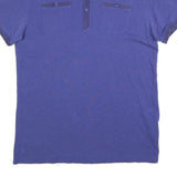 TED BAKER Mens Purple Polo Shirt L Cotton Blend Short Sleeve Classic Fit Stylish