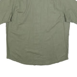 WRANGLER Mens Green & Grey Cotton Blend Short Sleeve Shirt XL Casual Utility