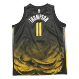 NIKE Mens Black & Yellow Warriors Basketball T-Shirt XL Sleeveless V-Neck