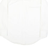 SEARS Mens White Plain Cotton Blend Shirt M Classic Style Button Closure