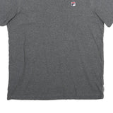 FILA Mens Grey Short Sleeve Crew Neck T-Shirt M Cotton Casual Wear