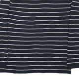 TOMMY HILFIGER Womens Navy Blue Plain V-Neck Basic Knit L Cotton Blend Jumper