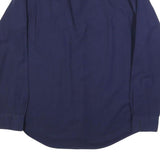 TOMMY HILFIGER Mens Navy Shirt L Cotton Blend Button-Down Collar Long Sleeve