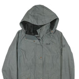 JACK WOLFSKIN Womens Grey Jacket M Polyester Blend Plain Zip Outdoor Hooded