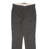 DOCKERS Mens Cotton Blend Black Regular Straight Trousers W33 L34 Zip Closure
