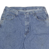 WRANGLER Mens Denim Blue Casual Shorts L W38 Cotton Workwear Loose Fit Button