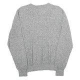 TOMMY HILFIGER Mens Grey Plain Cotton V-Neck Basic Knit Jumper L Classic Style