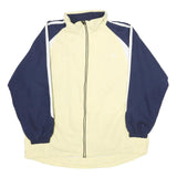WILSON Womens Cream & Navy Zip Track Jacket XL Polyester Colourblock Sport