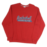 RUSSELL ATHLETIC Mens Red Basketball Blue River Valley Crew Neck L Cotton