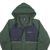 CHAPS RALPH LAUREN Mens Green & Navy Zip Jacket M Polyester Blend Casual Outdoor