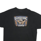 GILDAN Mens Black Tyler Courtney Sunshine Graphic T-Shirt 2XL Short Sleeve Crew