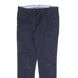 POLO RALPH LAUREN Mens Cotton Blend Navy Slim Straight Trousers W36 L34 Classic