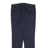 POLO RALPH LAUREN Mens Cotton Blend Navy Slim Straight Trousers W36 L34 Classic