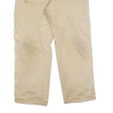 DICKIES Mens Cotton Beige Regular Straight Trousers W34 L30 Workwear Utility